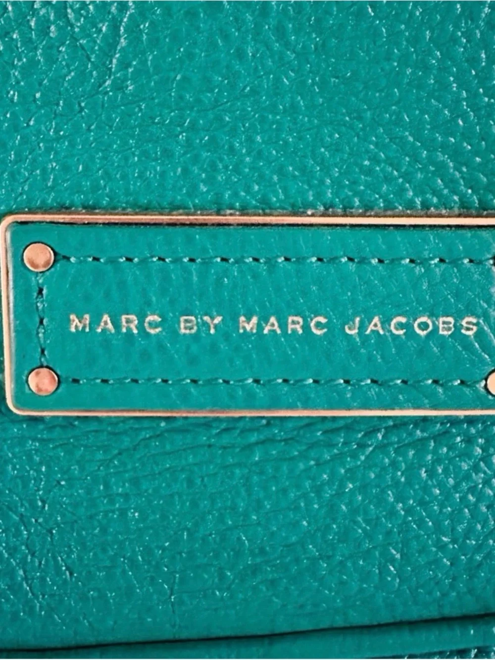 Marc Jacobs Emerald Green Leather Hobo with Gold Hardware